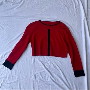 Women’s Cropped Red Sweater